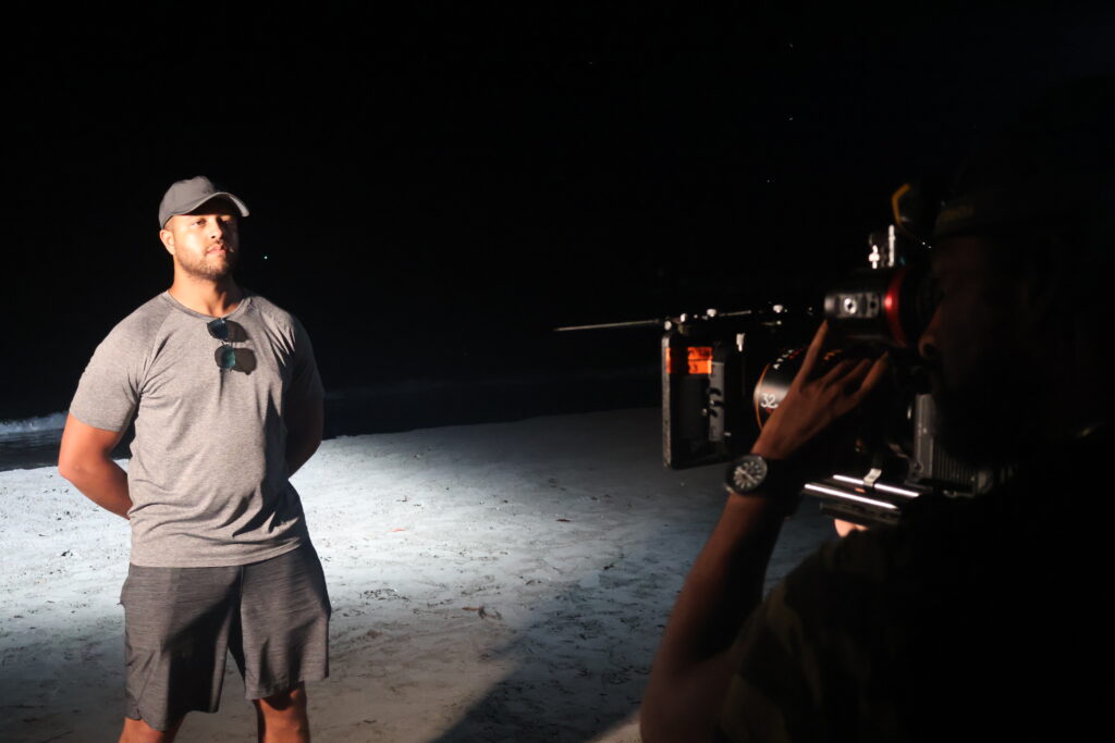 Director Jonathan Baptiste on Set